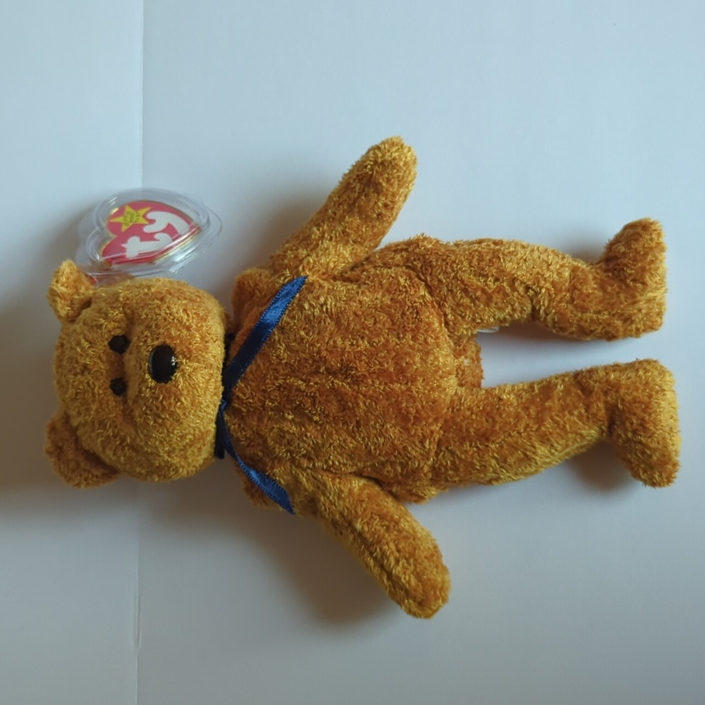 Ty Fuzz beanie baby Bear 1998 brown plush